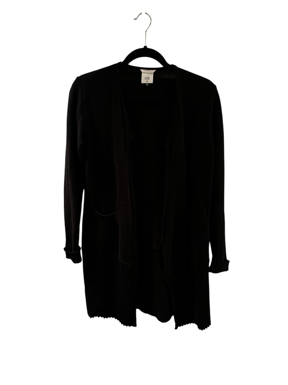 Cabi Offhand Black Open-Front Women's Sweater Cardigan - Picture 3 of 5